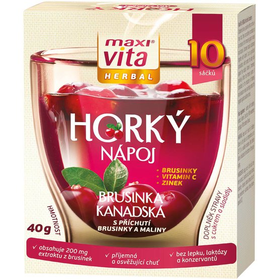 Maxi Vita Herbal Horký nápoj Brusinka