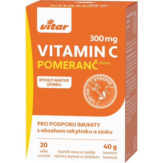 Vitar Vitamin C 300 mg + rakytník + zinek