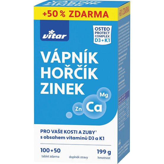 Vitar Vápník + hořčík + zinek