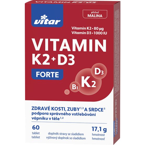 Vitar Vitamin K2 + D3 Forte