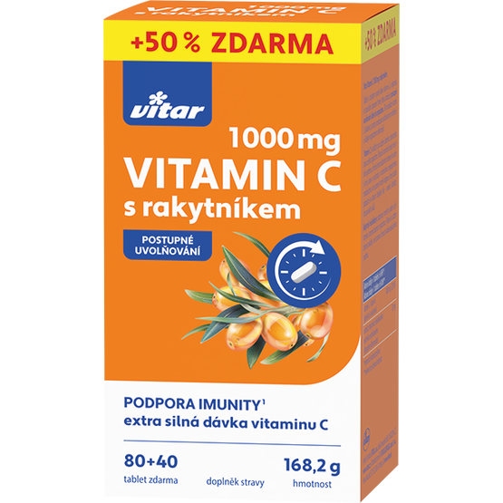 Vitar Vitamin C 1000 mg s rakytníkem