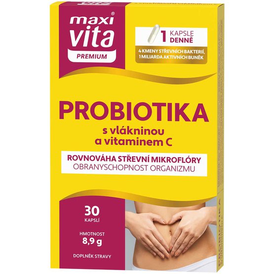 Maxi Vita Premium Probiotika s vlákninou a vitaminem C